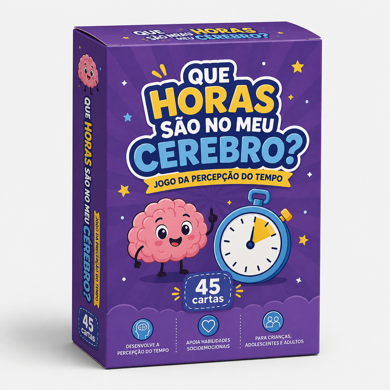 Caixa do baralho Que Horas São no Meu Cérebro